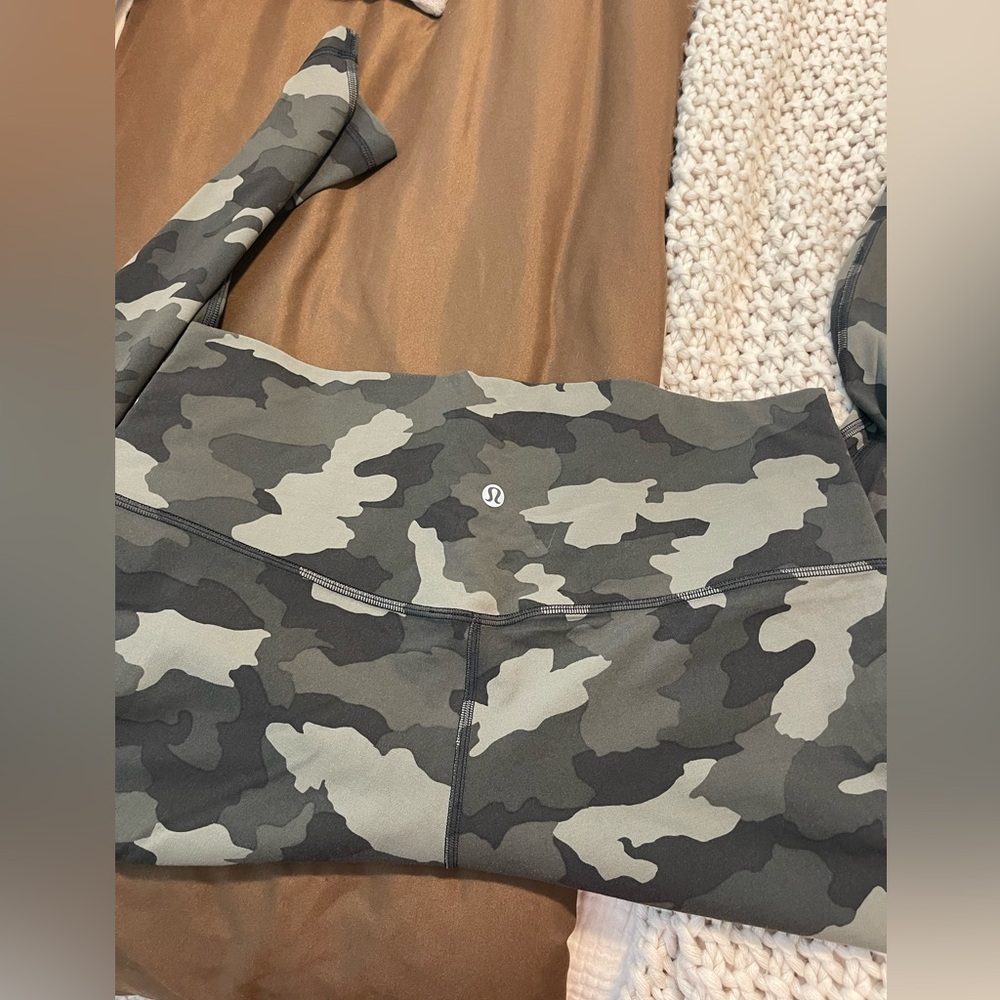 Lululemon Align High Rise Leggings Heritage 365 Camo Olive